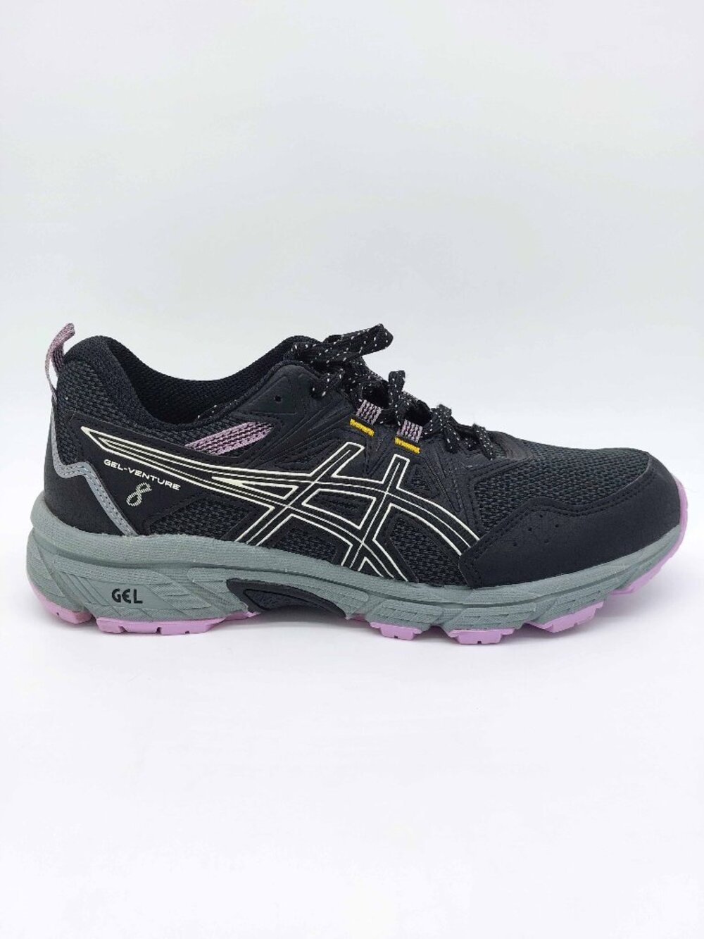 ASICS Gel-Venture 8 Women’s 9 Wide Black Purple Trail Running Hiking Shoes
